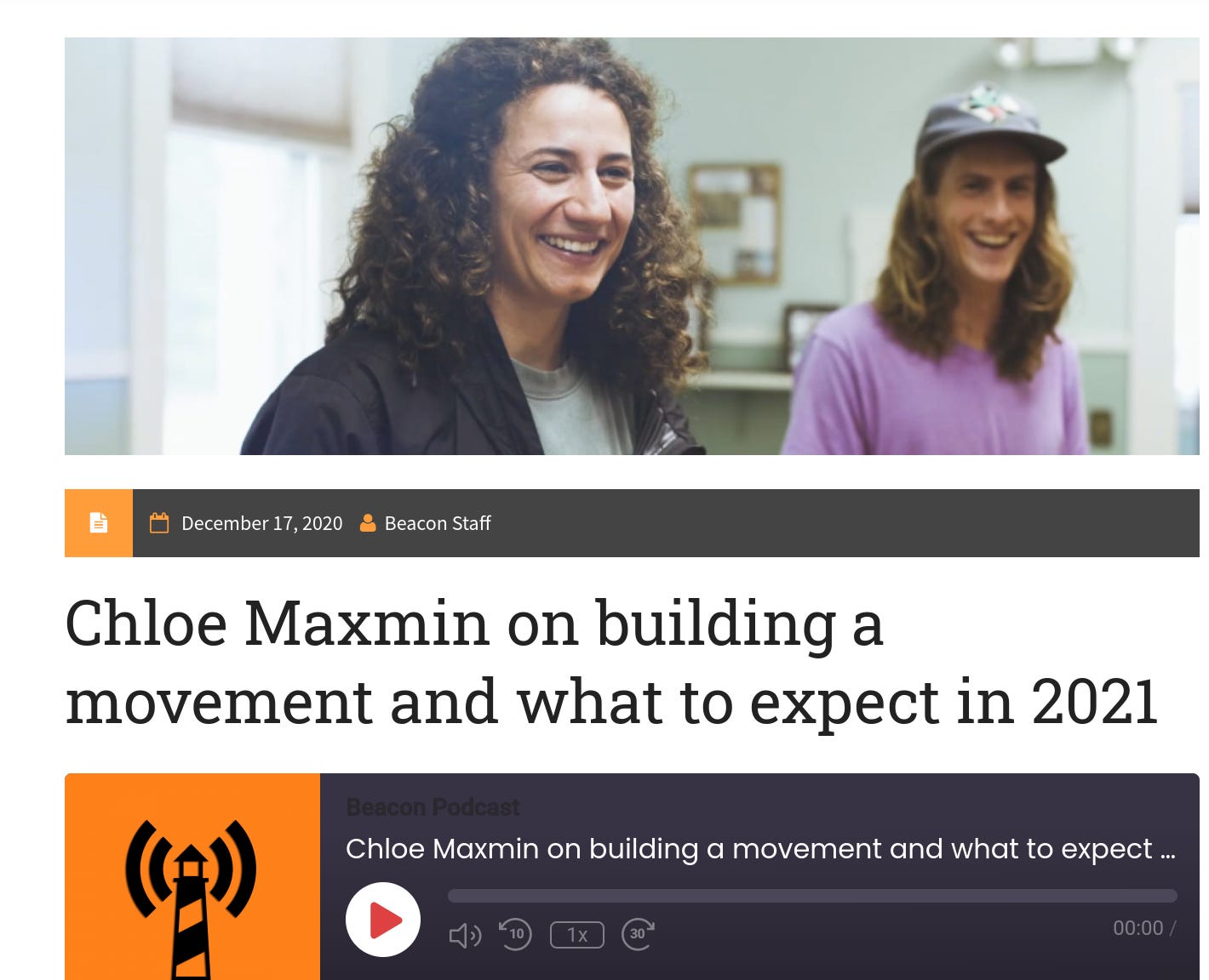 Chloe Maxmin on building a movement and what to expect in 2021(https://mainebeacon.com/chloe-maxmin-on-building-a-movement-and-what-to-expect-in-2021/)