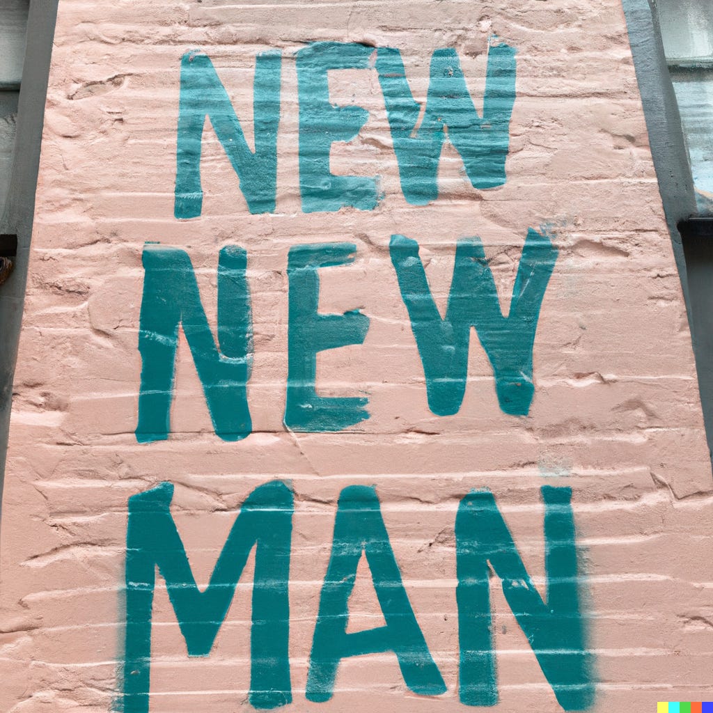 Image by DALL-E “a painting of a "new man" in new york city”